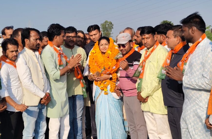 प्रतिमा बागरी का ग्राम पथरहटा में भाजपा कार्यकर्ताओं ने किया जोरदार स्वागत