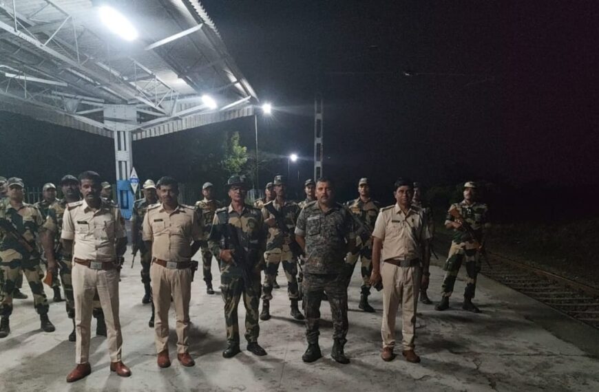 विधानसभा चुनाव से पहले पोठिया में कड़ी सुरक्षा