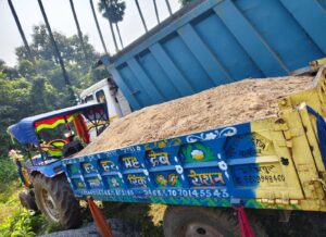 पाकुड़ में अवैध बालू पर कार्रवाई