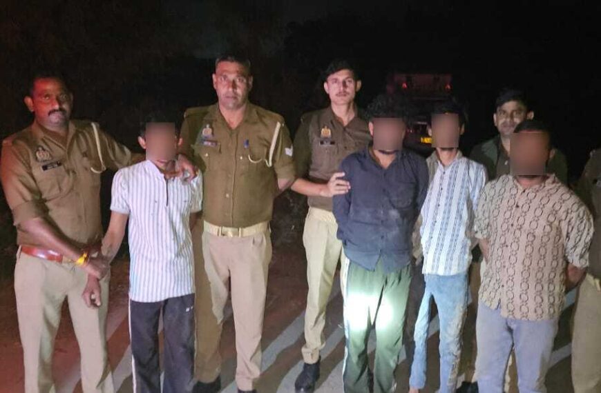 फिरोजाबाद में पुलिस मुठभेड़, सात शातिर चोर गिरफ्तार